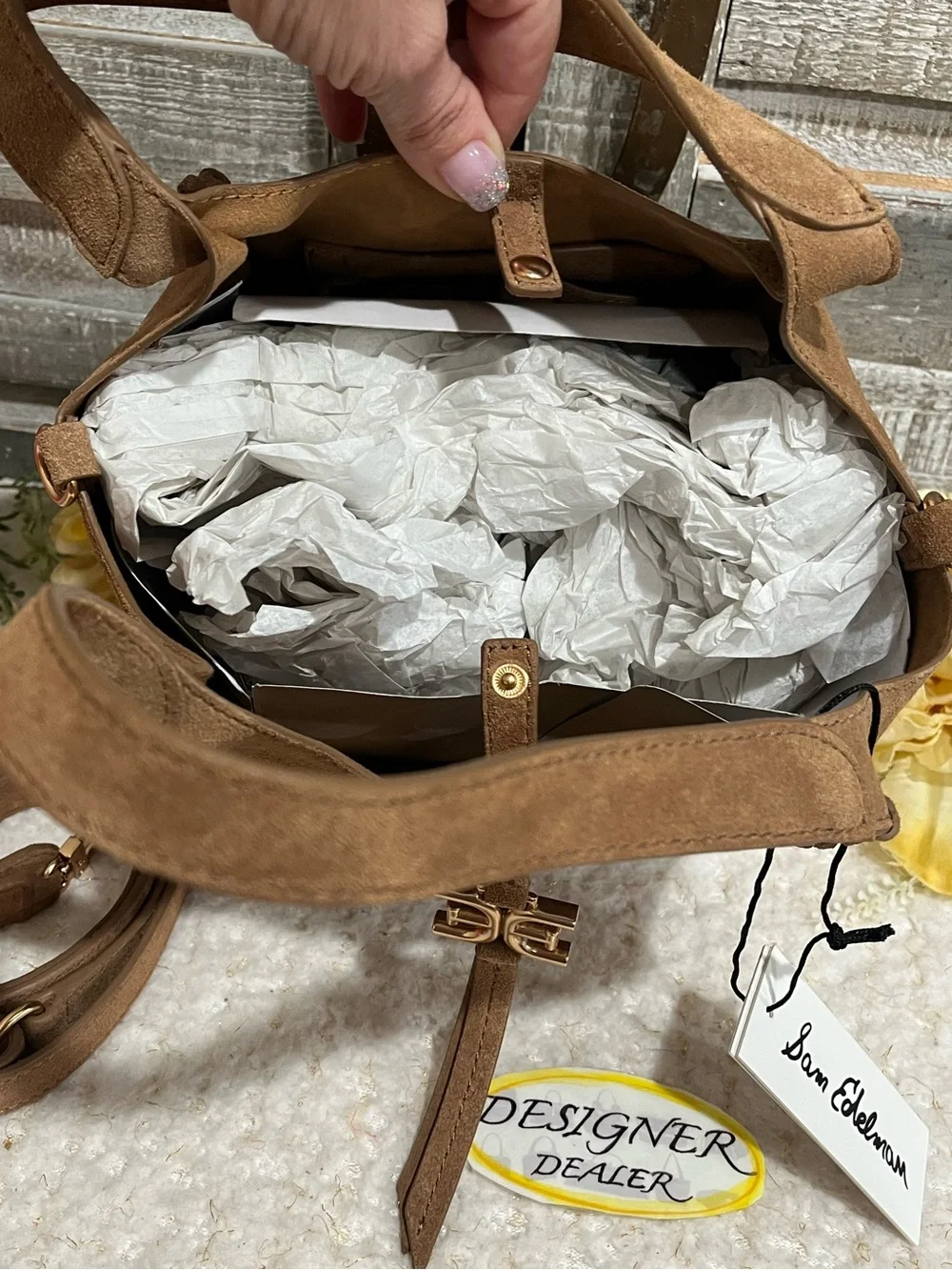 Sam Edelman Sylvia Whipstitch Mini Bucket Bag NWT!